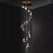 Slipe Faceted Crystal Prisms Chandeliers For Staircase