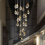 Slipe Faceted Crystal Prisms Chandeliers For Staircase