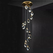 Slipe Faceted Crystal Prisms Chandeliers For Staircase