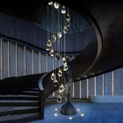 Slipe Faceted Crystal Prisms Chandeliers For Staircase