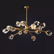 Slipe Faceted Oval Chandelier For Living Room