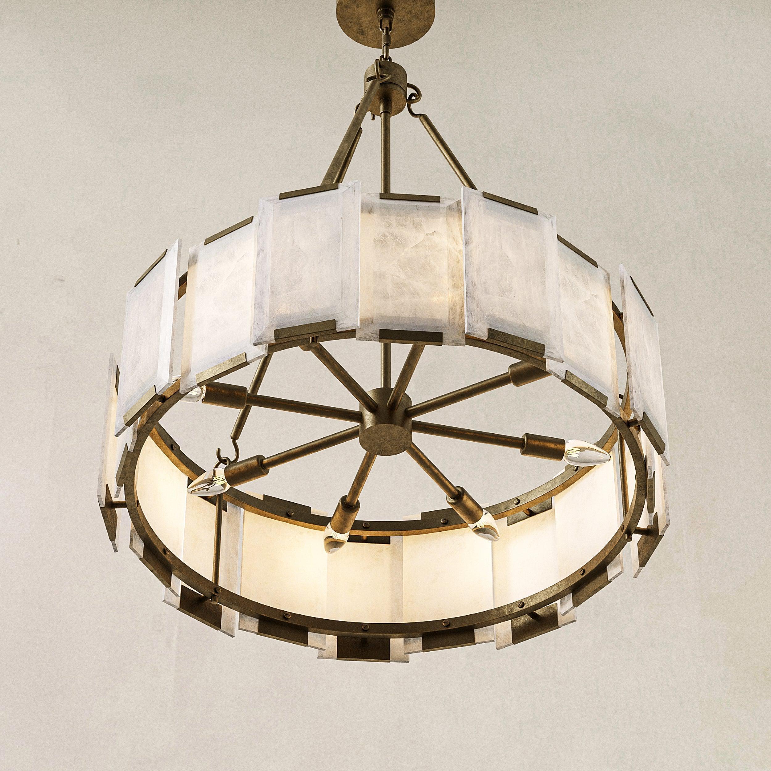 AZZURRA Alabaster CHANDELIER - Blushlighting