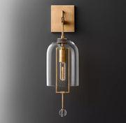 Fulcrum Brass Small Modern Wall Sconce Lighting Fixtures 24"