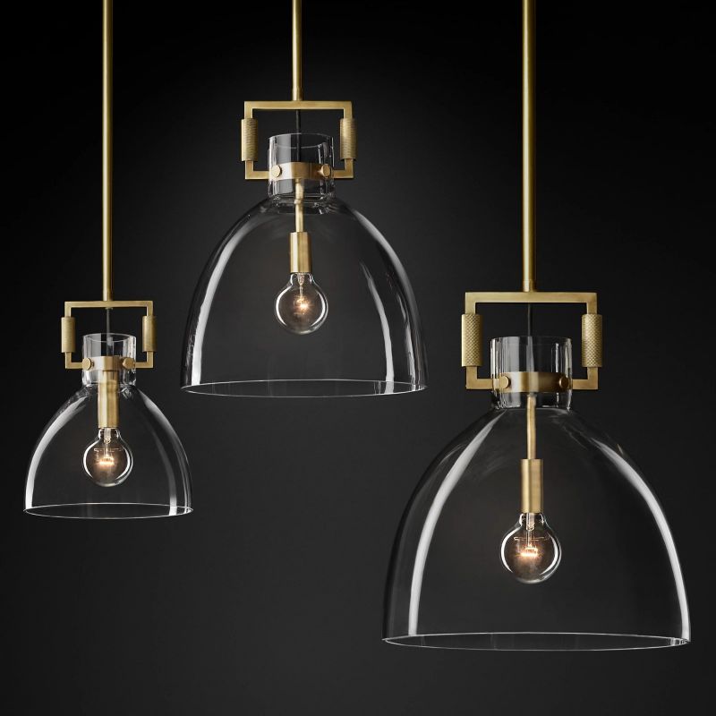 Machine Crystal Cloche Pendant