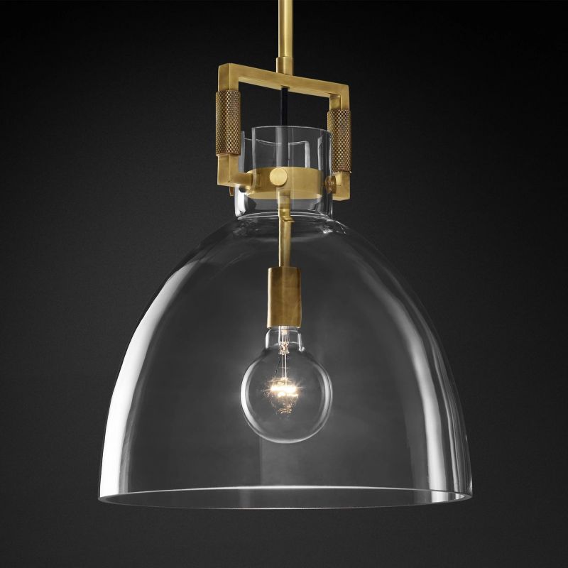 Machine Crystal Cloche Pendant