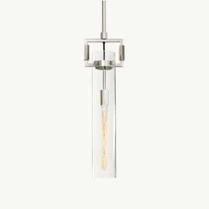 Machine Glass Cylinder Pendant
