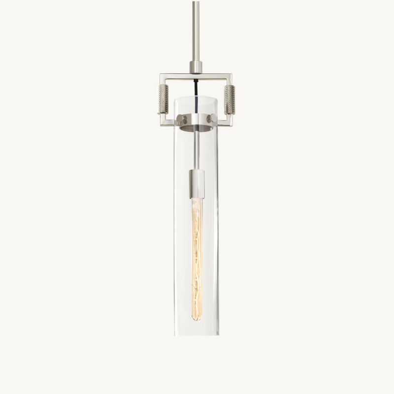 Machine Glass Cylinder Pendant