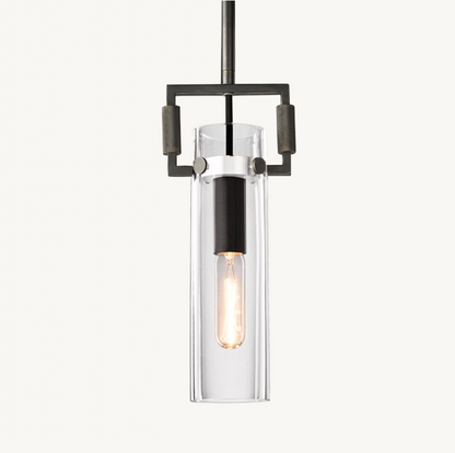 Machine Glass Cylinder Pendant