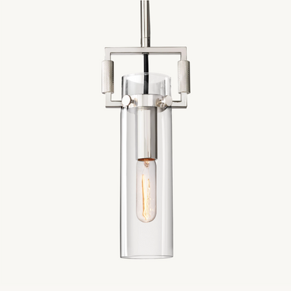 Machine Glass Cylinder Pendant