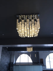 3/7/13/25/41-Light Glacier Bubble Crystsal Chandelier in Gold/Chrome/Black Finish