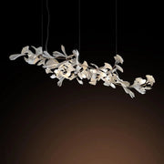 Raven Porcelain Linear Chandelier Gold