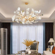 Blus Lighting Luxury Ceramic  Petal Chandelier