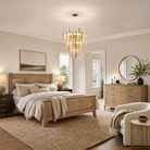Glacier Textured Glass Round Chandelier