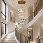 Guilin Landscape Modern Sculptural Ring Chandelier