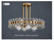 Blushlighting® Modern drum colorful crystal LED Chandelier for living room, dining room image | luxury lighting | colorful lamps