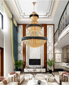 Blushlighting® Top luxury Staircase Chandelier for lobby, staircase, living room, stairwell 39.4'' / Warm Light 3000K