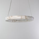 Halo Ring Alabaster Natural Stone Chandelier - Blushlighting