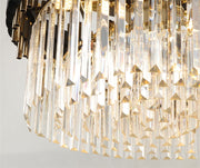 Blushlighting® Ceriale | Grand Black Modern Crystal Ceiling Chandelier