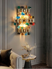 Blushlighting® Modern colorful design sconce for bedroom Colorful Crystal / Warm Light / Dimmable