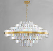 Blushlighting® Large hanging crystal lamp for living room, master bedroom, dining room 23.6 / Warm Light 3000K