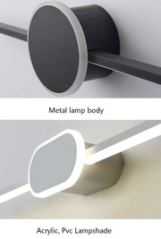 Blushlighting® Modern Creative Black/White LED Mirror Wall Lamp for Bedroom, Bathroom image | luxury lighting | luxury wall lamps