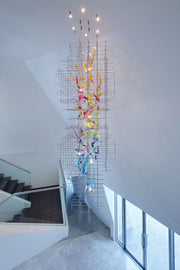 Blushlighting® La Roquette-sur-Siagne | Colourful Modern Glass Chandelier