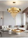 Blushlighting® Art design gold LED chandelier for living room, bedroom. 23.6'' / Warm Light / Dimmable