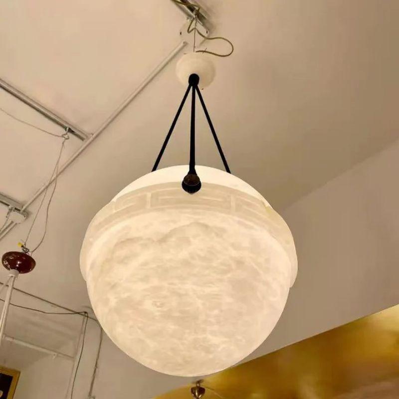 Alabaster Anne Globe Pendant Light 10"D 20"D