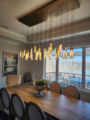 Solitaire Linear Chandelier 70"W 50"W