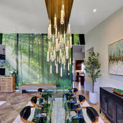 Solitaire Linear Chandelier 70"W 50"W