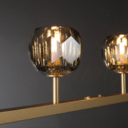 Dorian Modern Crystal Linear Chandelier For Dining Room
