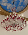 48 Light Red Crystal Chandelier