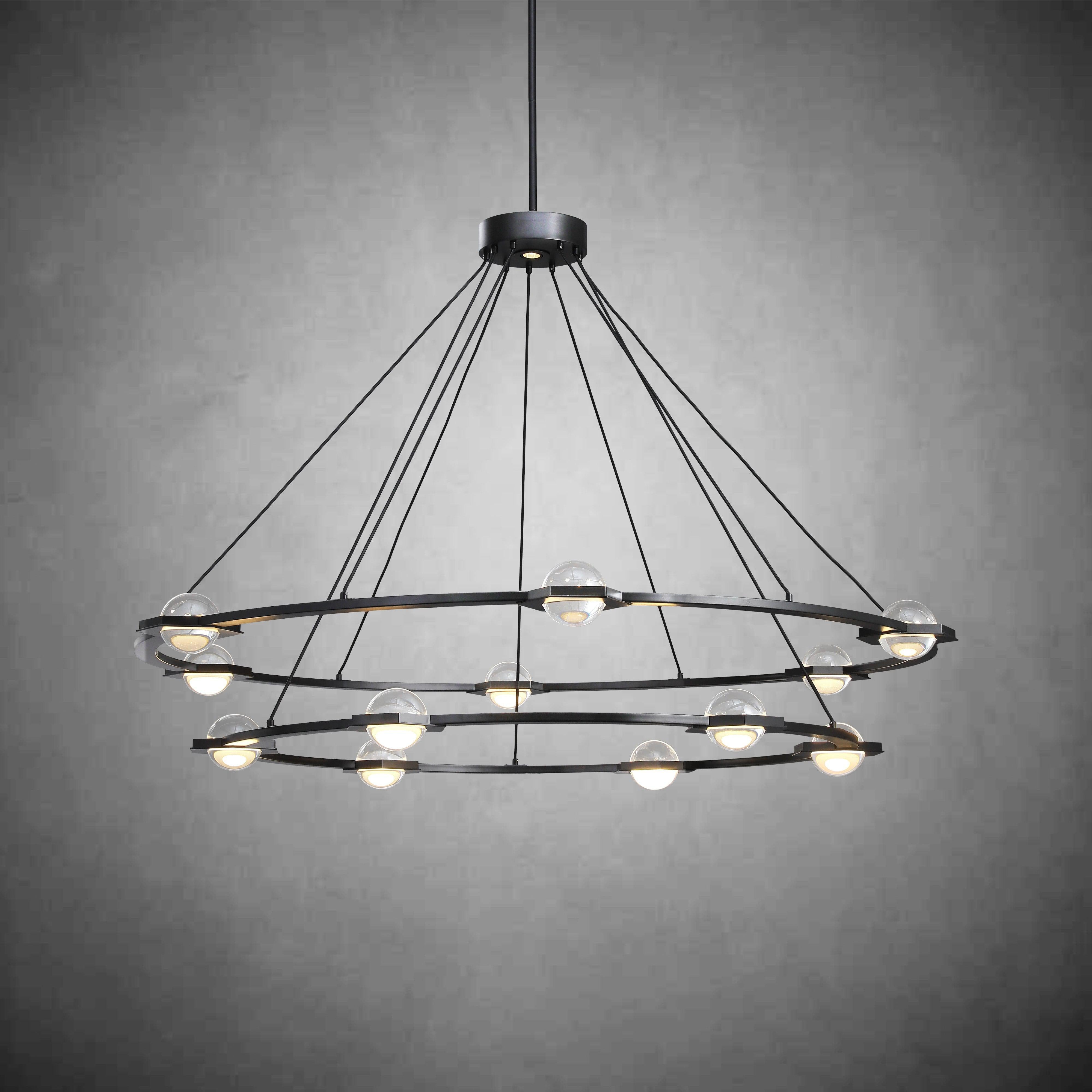 Eclatamt 2-Tier Round Chandelier 48'' 60"