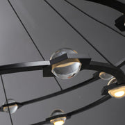 Elara Planet Modern Round Two-Tier Chandelier For Living Room, Foyer Chandelier 48"