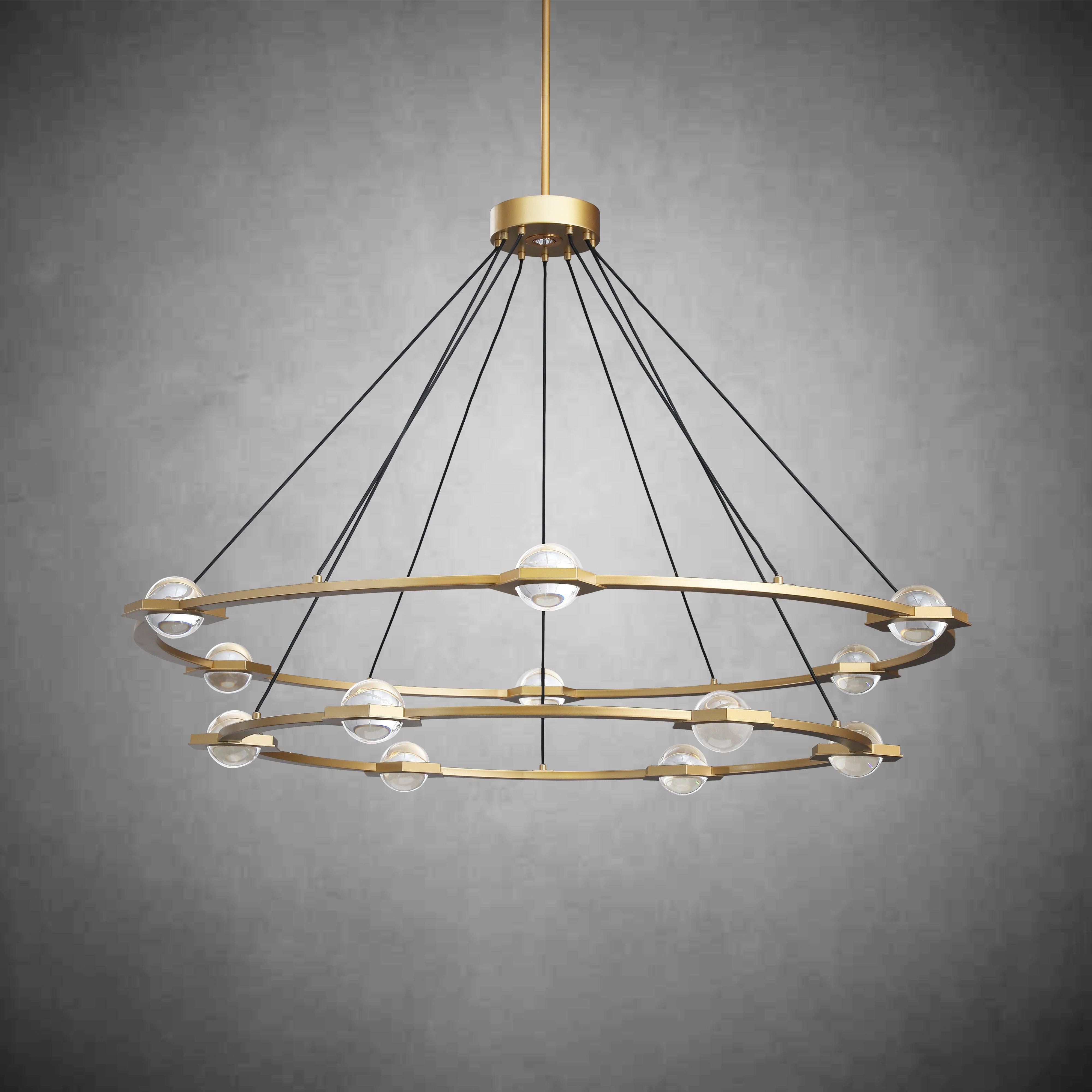 Eclatamt 2-Tier Round Chandelier 48'' 60"