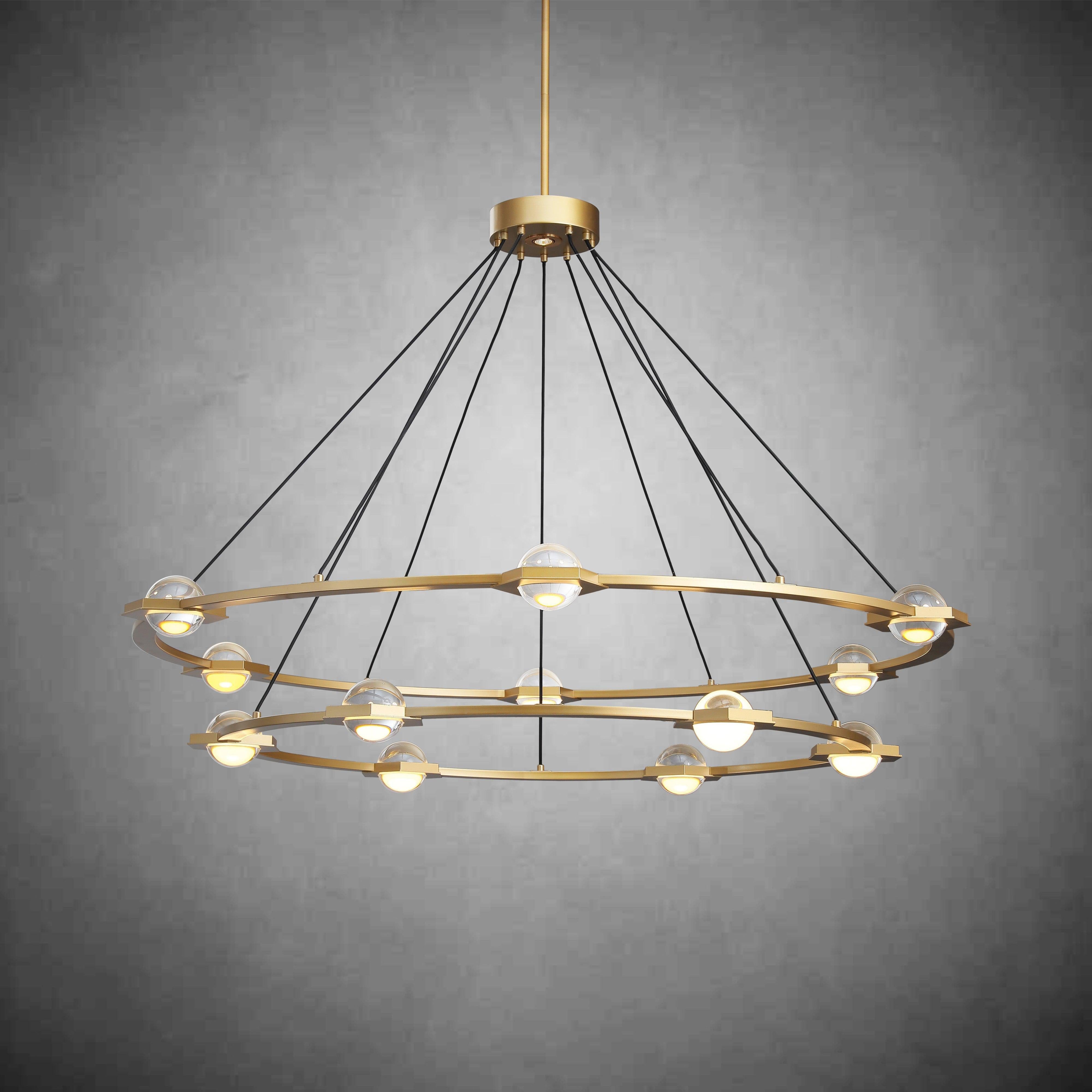 Eclatamt 2-Tier Round Chandelier 48'' 60"