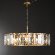 Hoden Modern Crystal Round Chandelier For Living Room, Luxury Chandelier 60"