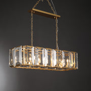 Hoden Modern Crystal Rectangular Chandelier For Dining Room 42"