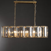 Hoden Modern Crystal Rectangular Chandelier For Dining Room 42"