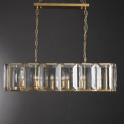 Hoden Modern Crystal Rectangular Chandelier For Dining Room 42"