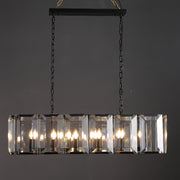 Hoden Modern Crystal Rectangular Chandelier For Dining Room 42"