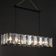 Hoden Modern Crystal Rectangular Chandelier For Dining Room, Kitchen Table Chandelier