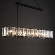 Hoden Modern Crystal Rectangular Chandelier For Dining Room 62"