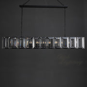 Hoden Modern Crystal Rectangular Chandelier For Dining Room 62"