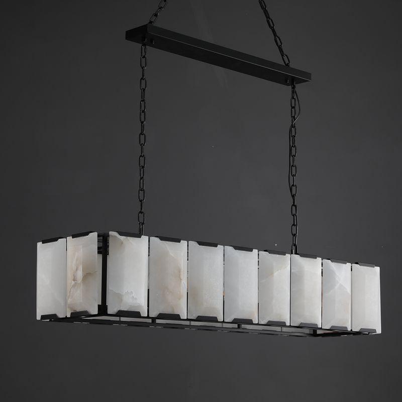 Harlew Calcite Rectangular Chandelier 55"