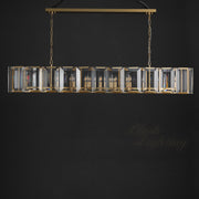 Hoden Modern Crystal Rectangular Chandelier For Dining Room, Kitchen Table Chandelier