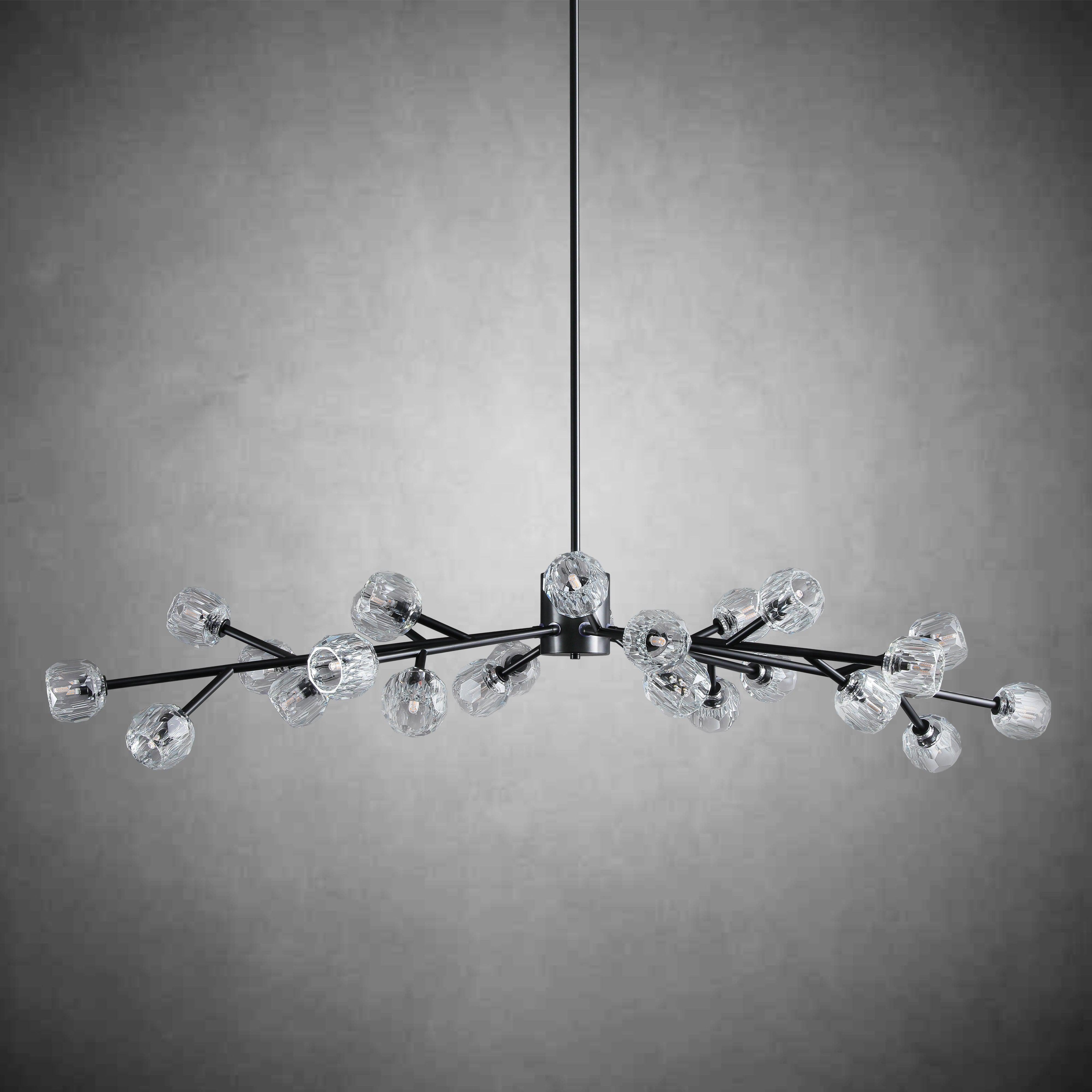 Bille De Crystal Glass Round Chandelier 24"36"48"60"72"