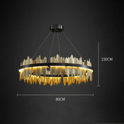 Flowing Hill and Valleys LED Round Chandelier Light