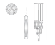 Chartier 10 Light Circular Chandelier