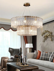 Blushlighting® Double frosted glass suspension luminaire modern Round chandelier